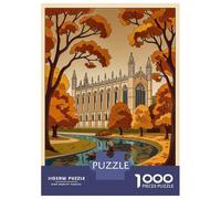 Rompecabezas De 1000 Piezas para Adolescentes Rompecabezas Cambridge England Autumn Scene Rompecabezas Juegos Familiares Carrera De Velocidad Manual Regalos De Cumpleaños Y Únicos 52x38cm/1000pcs