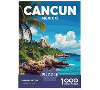 Rompecabezas De 1000 Piezas para Adolescentes Rompecabezas Cancun Mexico Travel Juego Práctico Carrera De Velocidad Manual Oferta como Regalos para Toda La Familia 52x38cm/1000pcs