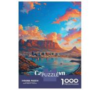 Rompecabezas De 1000 Piezas para Adolescentes Rompecabezas Cape Town South Africa Sunset para Adultos Juego Familiar Análisis Y Lógica Ayuda Al Cerebro A Ejercitarse 52x38cm/1000pcs