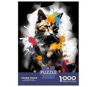 Rompecabezas De 1000 Piezas para Adolescentes Rompecabezas Cat Chess Master Rompecabezas para Adultos Juego Práctico Patrón De Montaje 52x38cm/1000pcs