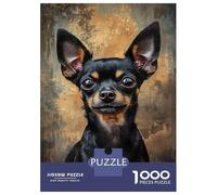 Rompecabezas De 1000 Piezas para Adolescentes Rompecabezas Charming Chihuahua Portrait Rompecabezas para Adultos Juego Práctico Patrón De Montaje 38x26cm/1000pcs