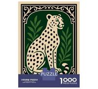 Rompecabezas De 1000 Piezas para Adolescentes Rompecabezas Cheetah in Decorative Frame Juego Práctico Carrera De Velocidad Manual Oferta como Regalos para Toda La Familia 70x50cm/1000pcs