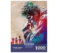 Rompecabezas De 1000 Piezas para Adolescentes Rompecabezas Chess Player Watercolor Rompecabezas para Adultos Juego Práctico Una Obra De Arte para Cumpleaños, Navidad 70x50cm/1000pcs