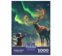 Rompecabezas De 1000 Piezas para Adolescentes Rompecabezas Christmas Eve Aurora Bore Rompecabezas para Adultos Juego Práctico Patrón De Montaje 70x50cm/1000pcs