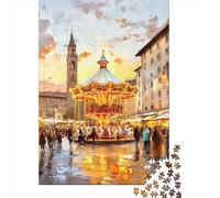 Rompecabezas De 1000 Piezas para Adolescentes Rompecabezas Christmas Market in Europe Rompecabezas Juegos Relajantes Una Obra De Arte Cumpleaños 52x38cm/1000pcs