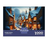 Rompecabezas De 1000 Piezas para Adolescentes Rompecabezas Christmas Village Scene-3 Rompecabezas Juegos Relajantes Una Obra De Arte Cumpleaños 70x50cm/1000pcs