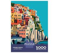 Rompecabezas De 1000 Piezas para Adolescentes Rompecabezas Cinque Terre Italy Rompecabezas para Adultos Juego Familiar Análisis Y Lógica Cumpleaños 52x38cm/1000pcs