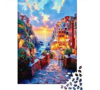 Rompecabezas De 1000 Piezas para Adolescentes Rompecabezas Coastal Sunset Village Scene Rompecabezas Juguetes DIY Decoración del Hogar Regalos Y Cumpleaños Únicos 52x38cm/1000pcs