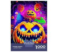 Rompecabezas De 1000 Piezas para Adolescentes Rompecabezas Colorful Halloween Pumpkins Rompecabezas para Adultos Juego Práctico Patrón De Montaje 52x38cm/1000pcs