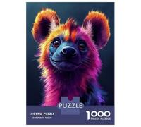 Rompecabezas De 1000 Piezas para Adolescentes Rompecabezas Colorful Hyena Portrait Rompecabezas para Adultos Juegos Relajantes Desafío Difícil 52x38cm/1000pcs