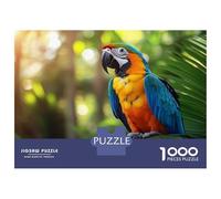 Rompecabezas De 1000 Piezas para Adolescentes Rompecabezas Colorful Macaw Parrot in Tropical Setting Rompecabezas para Adultos Juego Familiar Análisis Y Lógica Cumpleaños 38x26cm/100