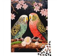 Rompecabezas De 1000 Piezas para Adolescentes Rompecabezas Colorful Parrots with Flowers-1 Rompecabezas Juguetes DIY Decoración del Hogar Regalos Y Cumpleaños Únicos 38x26cm/1000pcs