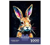 Rompecabezas De 1000 Piezas para Adolescentes Rompecabezas Colorful Rabbit Portrait Rompecabezas para Adultos Juego Práctico Patrón De Montaje 38x26cm/1000pcs