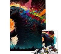Rompecabezas de 1000 Piezas para Adolescentes Rompecabezas con Monstruos Pintados con Colores Vivos Divertidas Actividades en casa Arte de Pared Juego práctico para Mayores de 14 años Juego