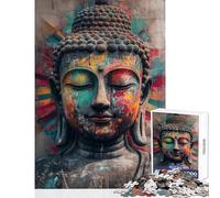 Rompecabezas de 1000 Piezas para Adolescentes Rompecabezas con Vibrantes diseños de Buda para Adultos Juegos Divertidos Una verdadera Obra de Arte Toda la Familia (38x52cm)
