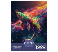 Rompecabezas De 1000 Piezas para Adolescentes Rompecabezas Cosmic Humpback Whales Rompecabezas Juegos Relajantes Regalo De Cumpleaños Regalos para Reducir El Estrés 38x26cm/1000pcs