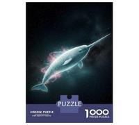 Rompecabezas De 1000 Piezas para Adolescentes Rompecabezas Cosmic Narwhal in Starry Space Rompecabezas Juguetes DIY para La Diversión Familiar para Cumpleaños, Navidad 70x50cm/1000pcs