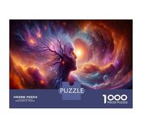 Rompecabezas De 1000 Piezas para Adolescentes Rompecabezas Cosmic Tree of Life Art Print para Adolescentes Juegos Divertidos Una Obra De Arte para Cumpleaños, Navidad 52x38cm/1000pcs