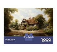 Rompecabezas De 1000 Piezas para Adolescentes Rompecabezas Cottage by The Pond Rompecabezas para Adultos Juego Práctico Patrón De Montaje 38x26cm/1000pcs