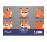 Rompecabezas De 1000 Piezas para Adolescentes Rompecabezas Cute Cartoon Fox Character Rompecabezas Juguetes DIY Decoración del Hogar Regalos Y Cumpleaños Únicos 70x50cm/1000pcs