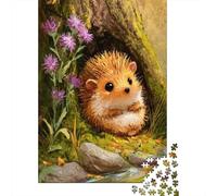 Rompecabezas De 1000 Piezas para Adolescentes Rompecabezas Cute Hedgehog Painting Rompecabezas Juguetes DIY Decoración del Hogar Regalos Y Cumpleaños Únicos 38x26cm/1000pcs