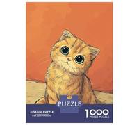 Rompecabezas De 1000 Piezas para Adolescentes Rompecabezas Cute Kitten with Big Eyes para Adultos Juego Familiar Análisis Y Lógica Ayuda Al Cerebro A Ejercitarse 70x50cm/1000pcs