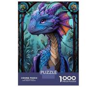 Rompecabezas De 1000 Piezas para Adolescentes Rompecabezas Cute Purple Chibi Dragon Rompecabezas para Adultos Juegos Relajantes Desafío Difícil 70x50cm/1000pcs