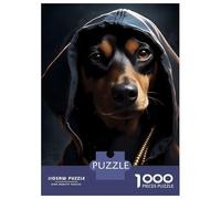 Rompecabezas De 1000 Piezas para Adolescentes Rompecabezas Dachshund Cool Rompecabezas Juegos Familiares Decoración del Hogar Regalos Y Cumpleaños Únicos 38x26cm/1000pcs