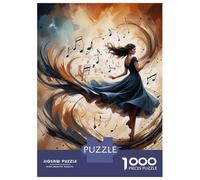 Rompecabezas De 1000 Piezas para Adolescentes Rompecabezas Dancing with Music Notes Rompecabezas Juegos Familiares Carrera De Velocidad Manual Regalos De Cumpleaños Y Únicos 52x38cm/1000pcs