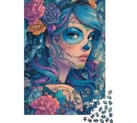 Rompecabezas De 1000 Piezas para Adolescentes Rompecabezas Day of The Dead Art Print-3 Rompecabezas Juguetes DIY Decoración del Hogar Regalos Y Cumpleaños Únicos 70x50cm/1000pcs