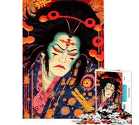 Rompecabezas de 1000 Piezas para Adolescentes Rompecabezas de actores de Kabuki japoneses Juguetes antiestrés análisis y lógica desafiante para completar (tamaño 38x52cm)