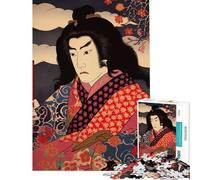 Rompecabezas de 1000 Piezas para Adolescentes Rompecabezas de actores de Kabuki japoneses para Adultos Juego práctico desafío difícil de completar (tamaño 38x26cm)