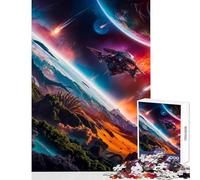 Rompecabezas de 1000 Piezas para Adolescentes Rompecabezas de Alien Frontier Voyage Juguetes antiestrés Regalo para cumpleaños Juego práctico Que Ayuda a ejercitar el Cerebro Tamaño 38x52cm