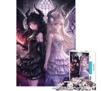 Rompecabezas de 1000 Piezas para Adolescentes Rompecabezas de ángeles Oscuros y claros Actividades Divertidas para Hacer en casa Arte de Pared Juego práctico para Mayores de 14 años Juego