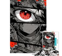 Rompecabezas de 1000 Piezas para Adolescentes Rompecabezas de Anime Knight Eye para Adultos Juegos Divertidos Regalos para Mujeres Juegos desafiantes (tamaño 38x26cm)