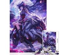 Rompecabezas de 1000 Piezas para Adolescentes Rompecabezas de Anime Rider of Kitsune Fox Juguetes de Bricolaje Grandes Regalos y Juguetes Juego Educativo interacción Entre Padres e Hijos 38x52cm