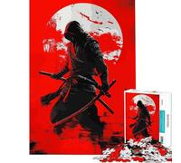 Rompecabezas de 1000 Piezas para Adolescentes Rompecabezas de Anime Rojo japonés Shinobi Juego desafiante Juguetes Juegos Divertidos Una Obra de Arte Ideas para Regalos (tamaño 50x75cm)