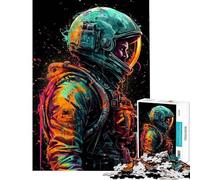 Rompecabezas de 1000 Piezas para Adolescentes Rompecabezas de Arte Abstracto de astronautas para Adultos Juego práctico de análisis y lógica para Reducir el estrés Regalo Ideal (Tamaño 38x52cm)
