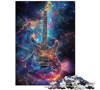Rompecabezas de 1000 Piezas para Adolescentes Rompecabezas de Arte de Guitarra galáctica para Adolescentes Mejora la Memoria Lista de Deseos con Papá Noel Excelentes Regalos para Gamers (75x50cm)
