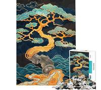 Rompecabezas de 1000 Piezas para Adolescentes Rompecabezas de Arte japonés de árbol bonsái para Adultos Juegos Divertidos Que mejoran la Memoria y ayudan a ejercitar el Cerebro (tamaño 38x26cm)