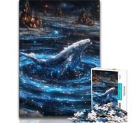 Rompecabezas de 1000 Piezas para Adolescentes Rompecabezas de Ballenas misteriosas para Adolescentes Regalos de Juegos desafiantes para Toda la Familia 38x26cm