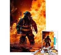Rompecabezas de 1000 Piezas para Adolescentes Rompecabezas de Bombero y Llamas Juegos Familiares Decoración del hogar Interacción Entre Padres e Hijos (Tamaño 50x75cm)