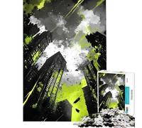 Rompecabezas de 1000 Piezas para Adolescentes Rompecabezas de Caos Urbano para Adultos Juegos Familiares decoración Actividades Divertidas en casa (tamaño 38x52cm)