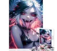 Rompecabezas de 1000 Piezas para Adolescentes Rompecabezas de Chica Vampiro decoración del hogar Juguetes Ideas de Regalos para Juegos educativos Entrena tu Cerebro y Tus Manos tamaño 50x75cm
