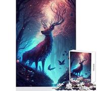 Rompecabezas de 1000 Piezas para Adolescentes Rompecabezas de Ciervos Isla encantada Juguetes antiestrés Regalos de cumpleaños Juego de ingenio interacción Entre Padres e Hijos tamaño 38x52cm
