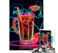 Rompecabezas de 1000 Piezas para Adolescentes Rompecabezas de cócteles Difícil y desafiante Decoración para el hogar Juguetes antiestrés Apto para Mayores de 14 años 38x26cm