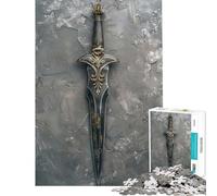 Rompecabezas de 1000 Piezas para Adolescentes Rompecabezas de Daga Ninja Antigua para Adultos Juegos relajantes para Mejorar la Memoria cumpleaños y Ocasiones Especiales (38x52cm)