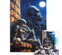 Rompecabezas de 1000 Piezas para Adolescentes Rompecabezas de Demonios Elfos y diosas para Adultos Juegos Divertidos Arte de Pared Ayuda a ejercitar el Cerebro (Tamaño 50x75cm)