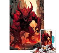 Rompecabezas de 1000 Piezas para Adolescentes Rompecabezas de Diablo y Demonio para Adultos Juegos Familiares una Obra de Arte Juego desafiante Regalos (tamaño 50x75cm)