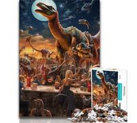 Rompecabezas de 1000 Piezas para Adolescentes, Rompecabezas de Dinosaurios para Adultos, Ideal para Pasar el Tiempo Libre en casa y aliviar el estrés, con Papá Noel (tamaño 75x50cm)